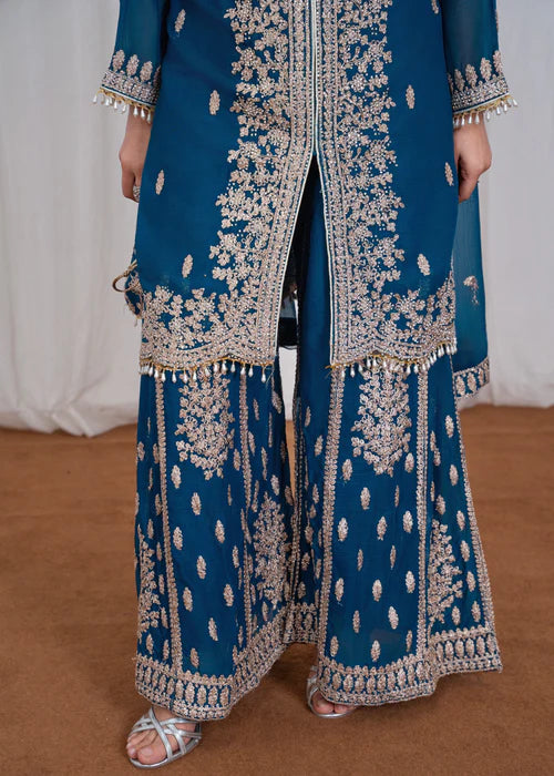 Begum-e-Khaas Teal by Riwaj Fashions