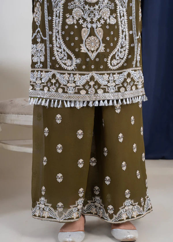 Zarqa Olive Green by Riwaj Fashions