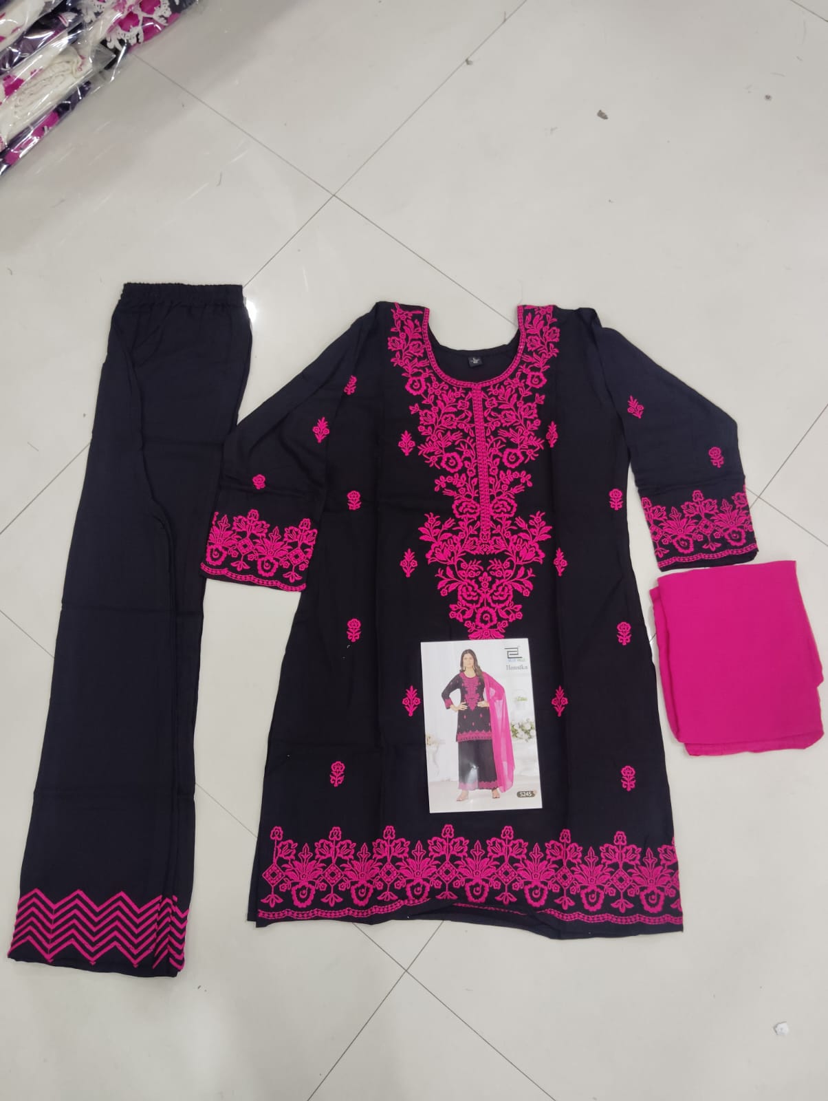 Hansika by Riwaj Fashions – 3 Piece Thread Work Set