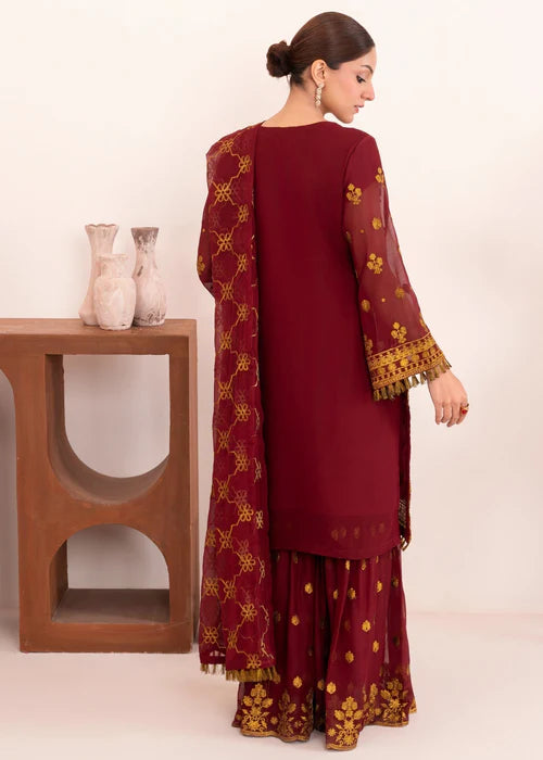 Zarq-e-Maroon by Riwaj Fashions