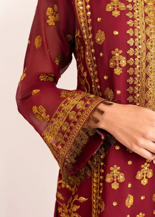 Zarq-e-Maroon by Riwaj Fashions