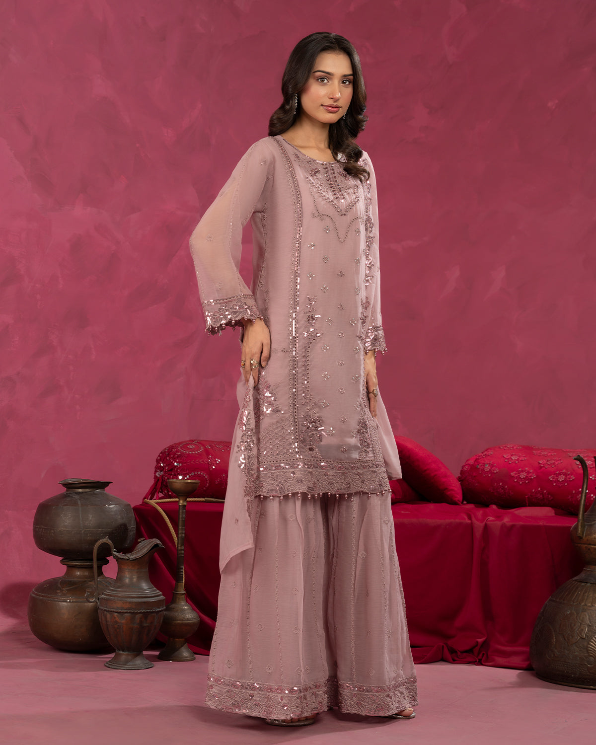 Zobia Blush Lavender Pink by Riwaj Fashions