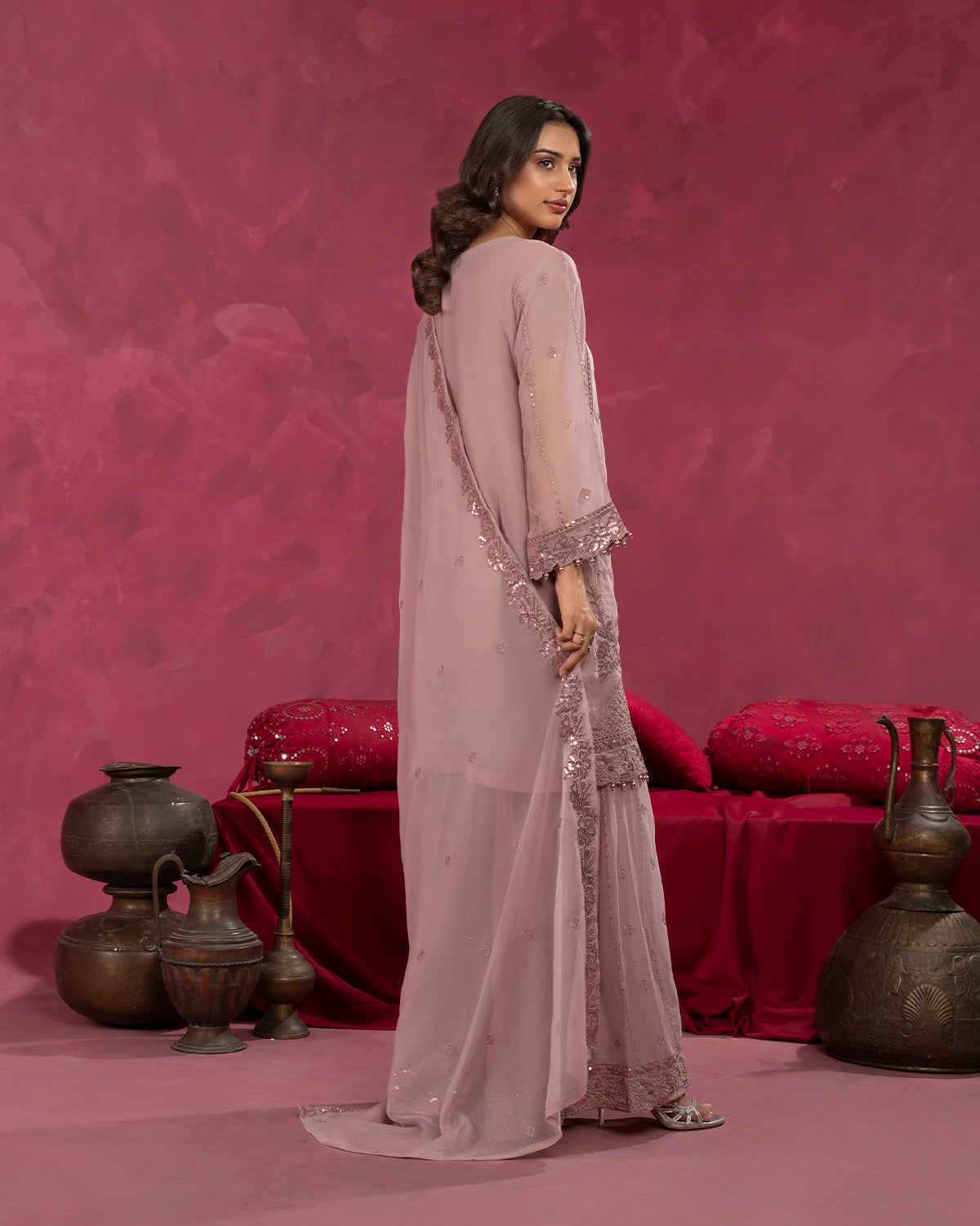 Zobia Blush Lavender Pink by Riwaj Fashions