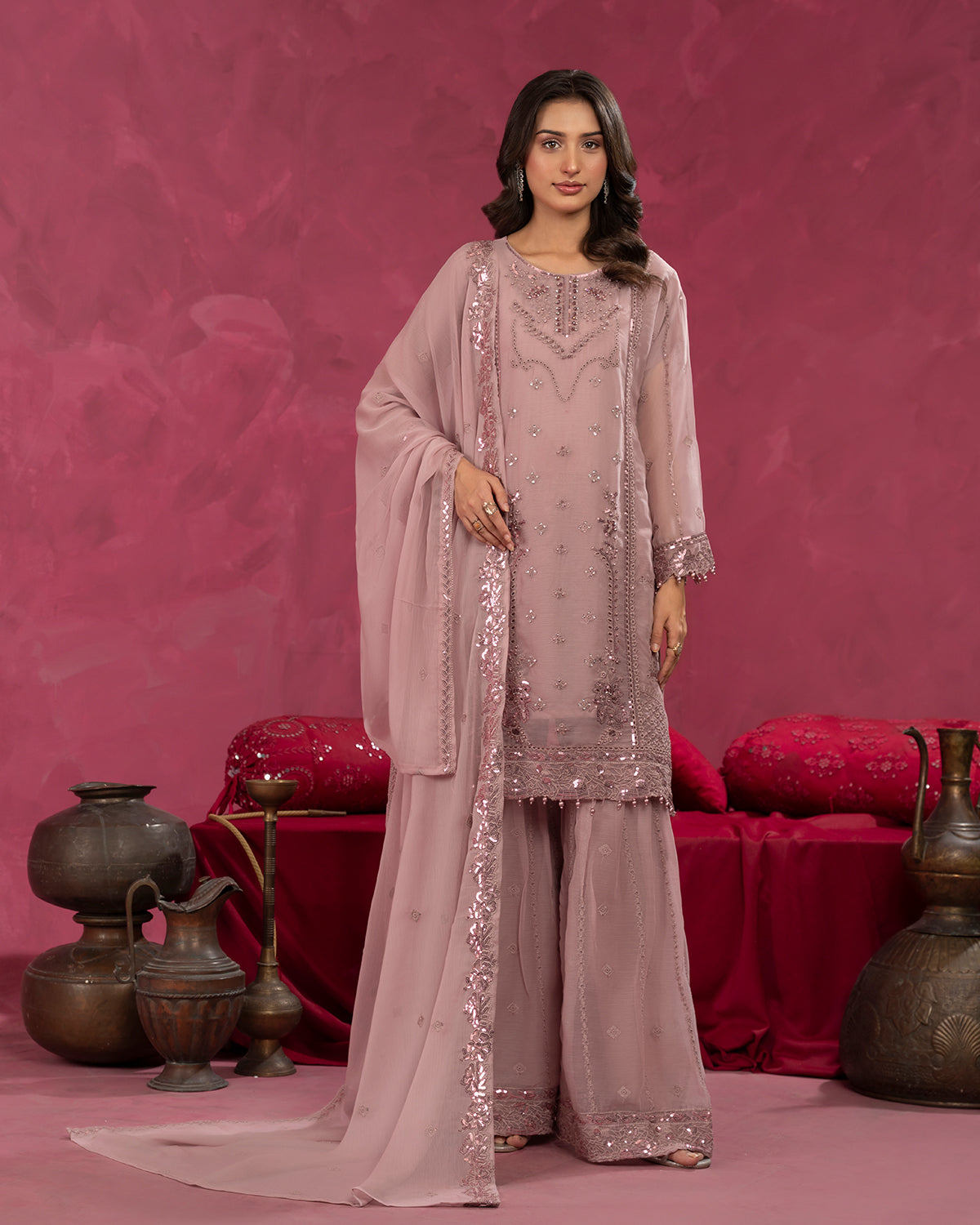 Zobia Blush Lavender Pink by Riwaj Fashions