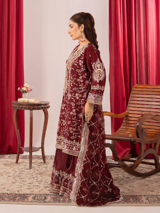 Sitara-e-Husn Maroon by Riwaj Fashions