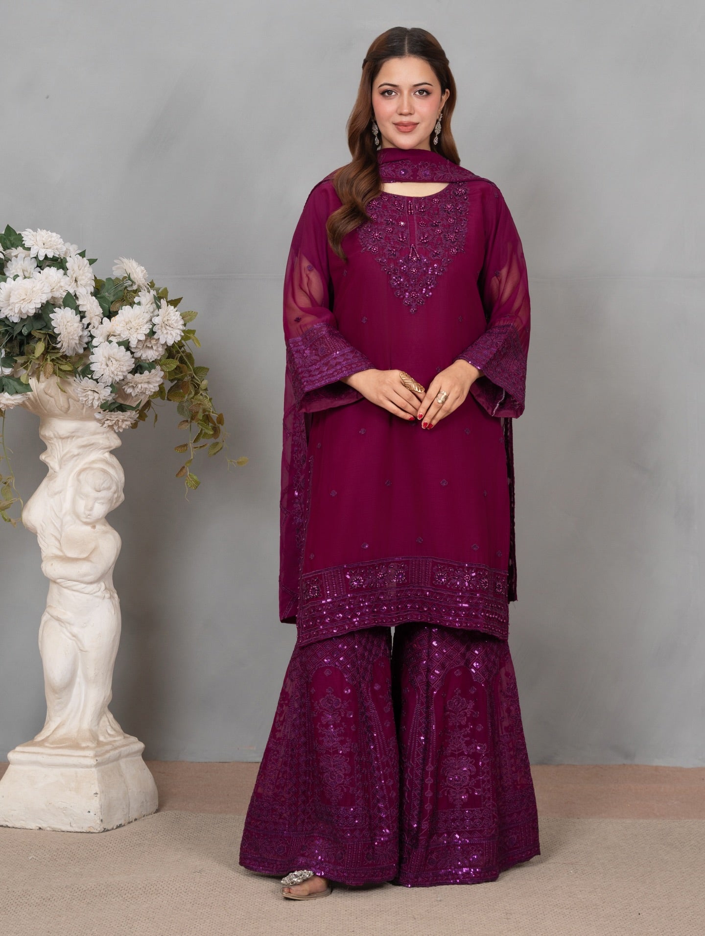 Husnara Noor Purple by Riwaj Fashions