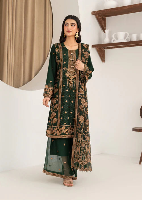 Heer Rani Bottle Green by Riwaj Fashions