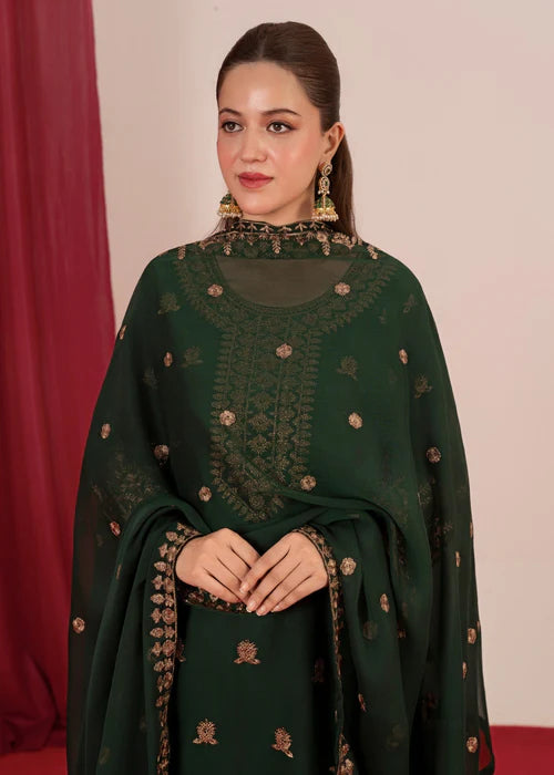 Mehr Sultan Bottle Green by Riwaj Fashions