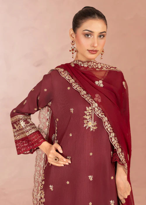 Sabaat Elegance Maroon by Riwaj Fashions