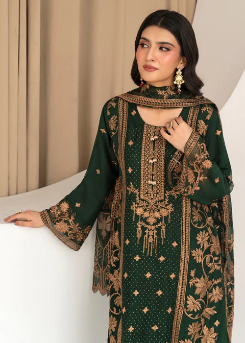 Heer Rani Bottle Green by Riwaj Fashions