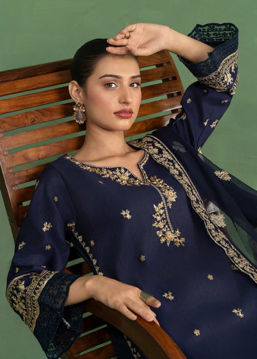 Sabaat Elegance Navy Blue by Riwaj Fashions