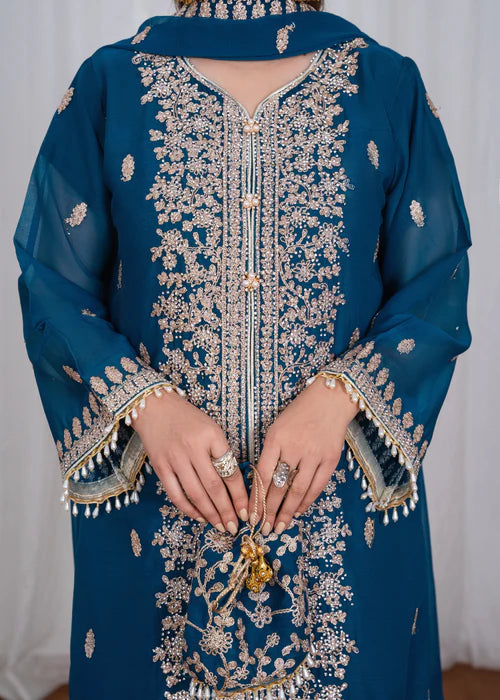Begum-e-Khaas Teal by Riwaj Fashions