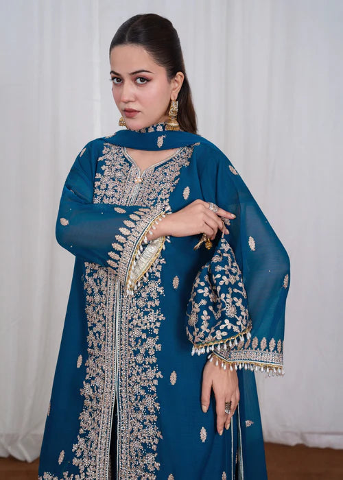 Begum-e-Khaas Teal by Riwaj Fashions