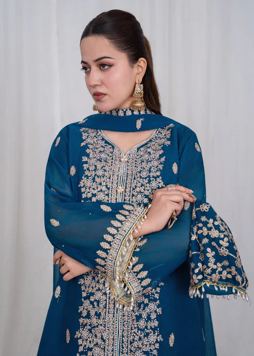 Begum-e-Khaas Teal by Riwaj Fashions