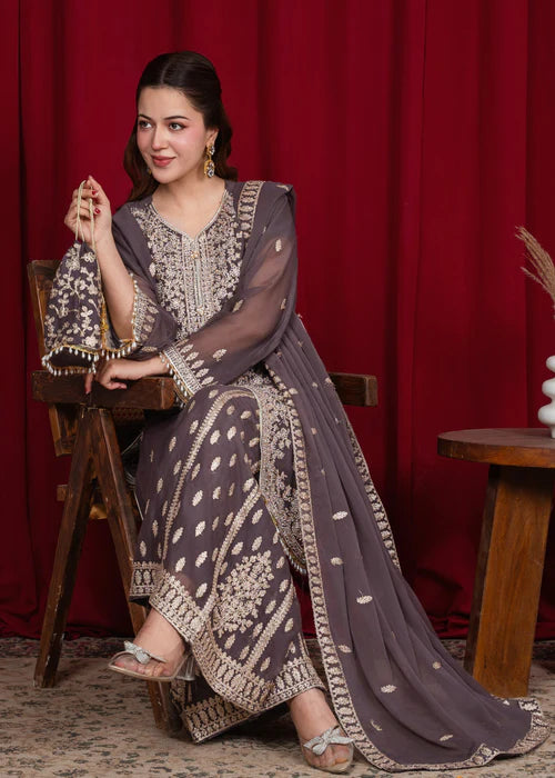 Begum-e-Khaas Plum by Riwaj Fashions