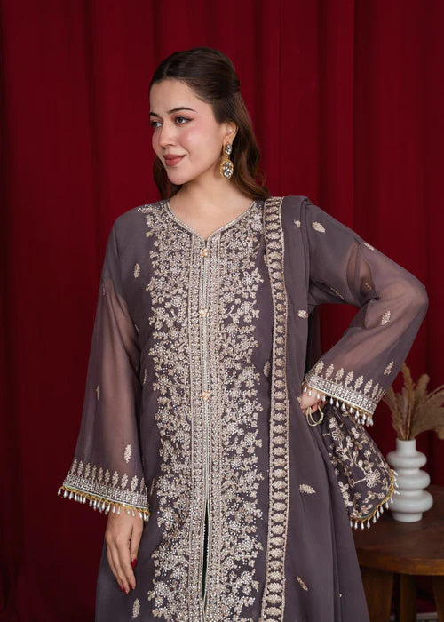 Begum-e-Khaas Plum by Riwaj Fashions