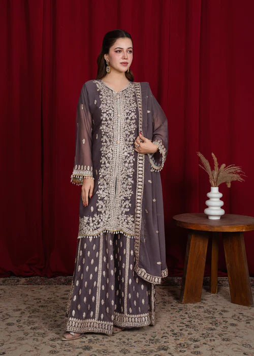 Begum-e-Khaas Plum by Riwaj Fashions
