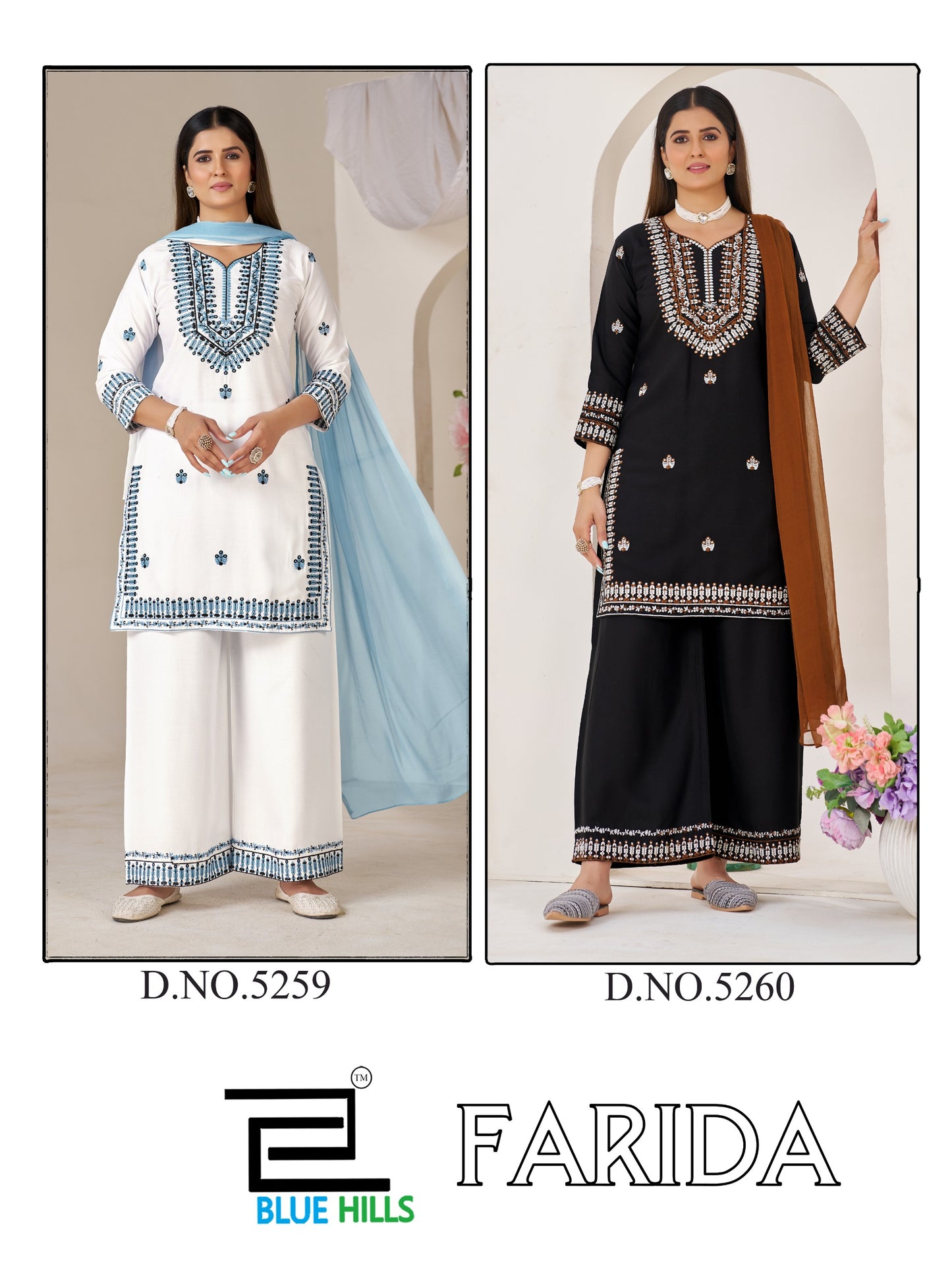 Farida by Riwaj Fashions – 3 Piece Thread Work Set
