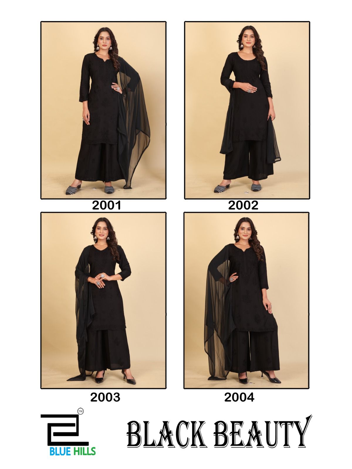 Black Beauty by Riwaj Fashions – 3 Piece Set