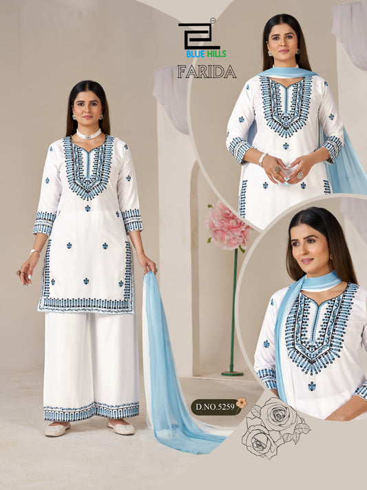 Farida by Riwaj Fashions – 3 Piece Thread Work Set