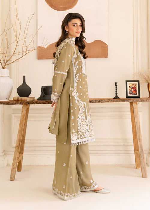 Afsana Attire Olive Green by Riwaj Fashions