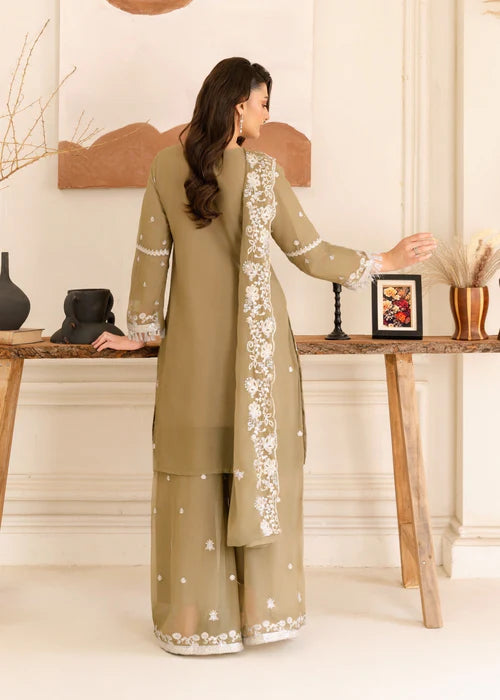 Afsana Attire Olive Green by Riwaj Fashions