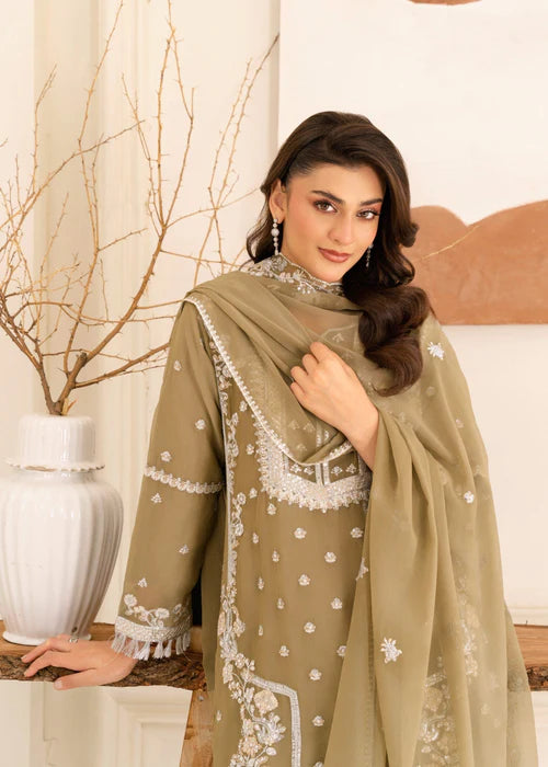 Afsana Attire Olive Green by Riwaj Fashions