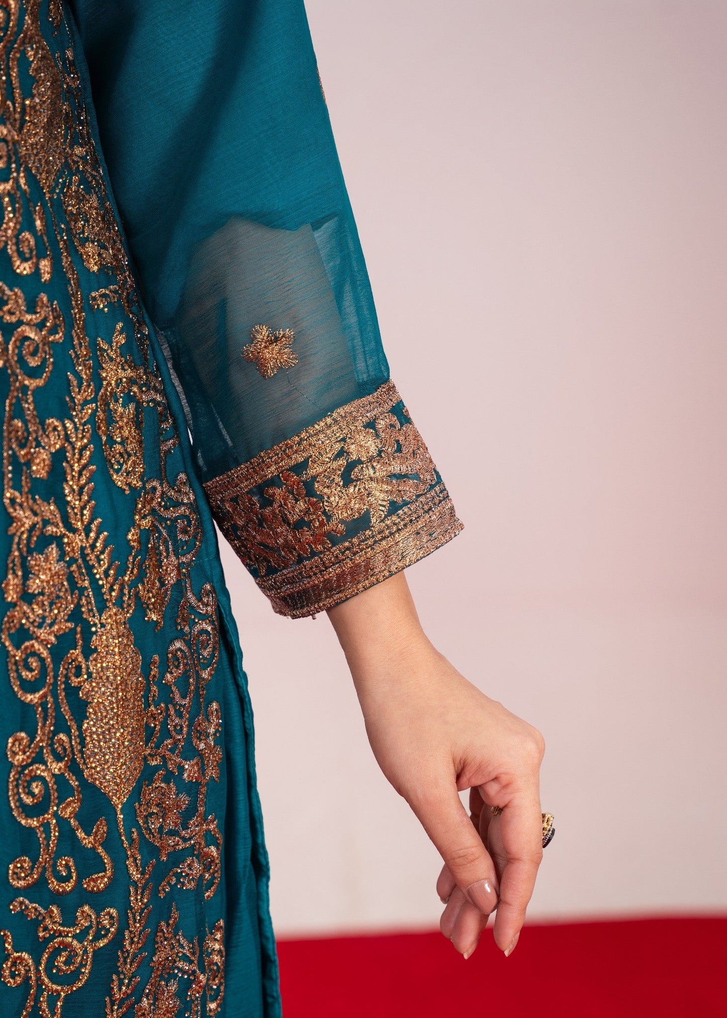 Koh Noor Teal by Riwaj Fashions