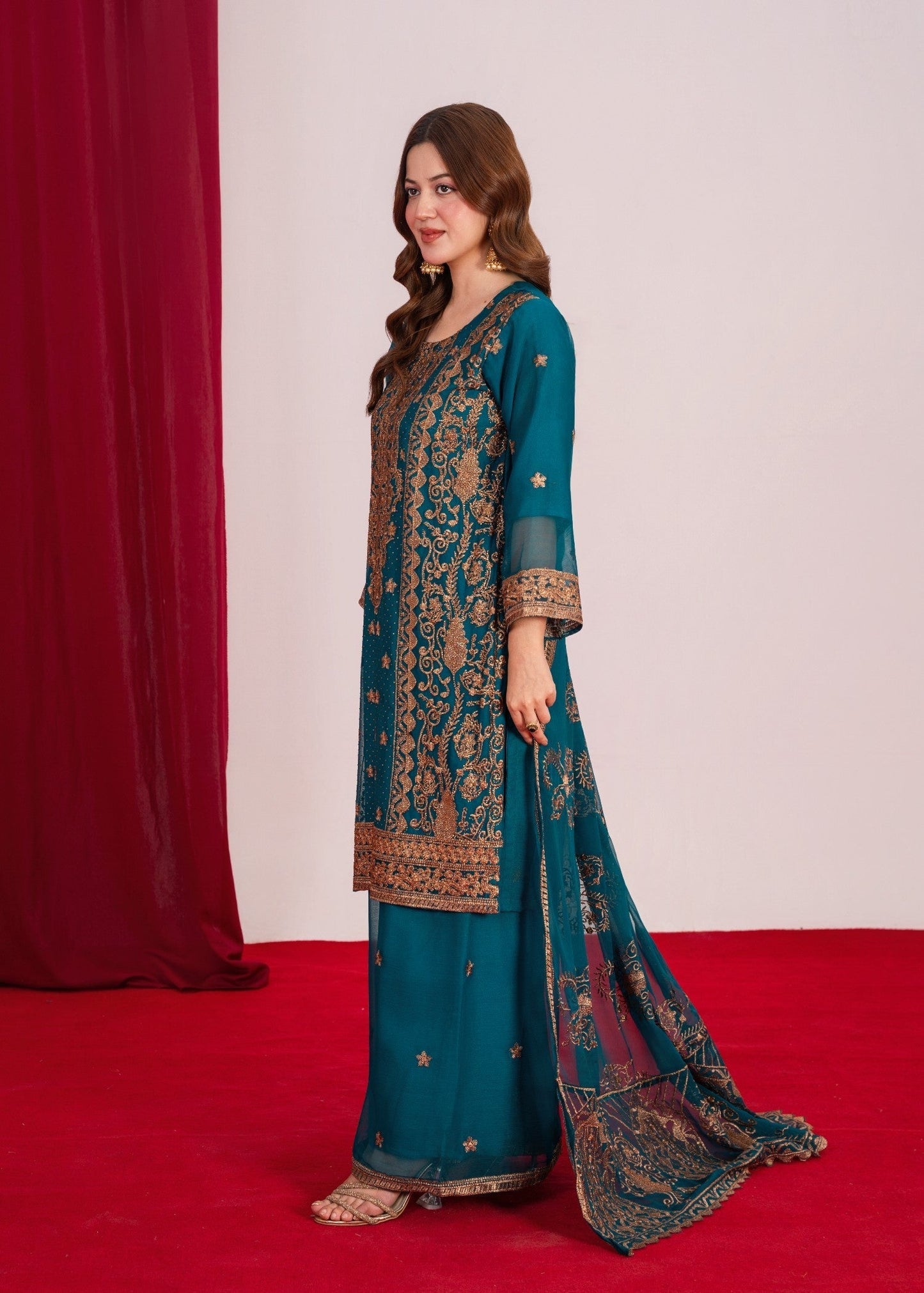 Koh Noor Teal by Riwaj Fashions