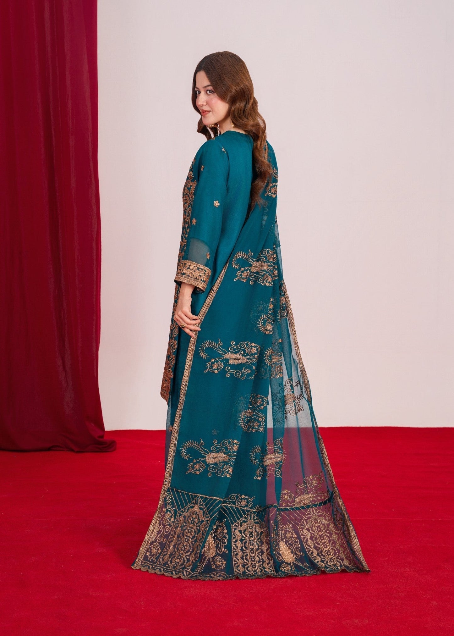 Koh Noor Teal by Riwaj Fashions