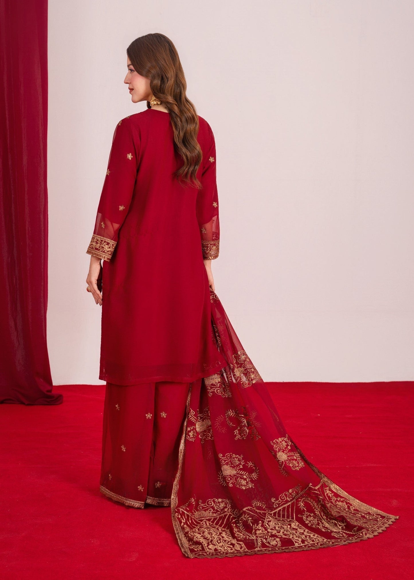 Koh Noor Maroon by Riwaj Fashions