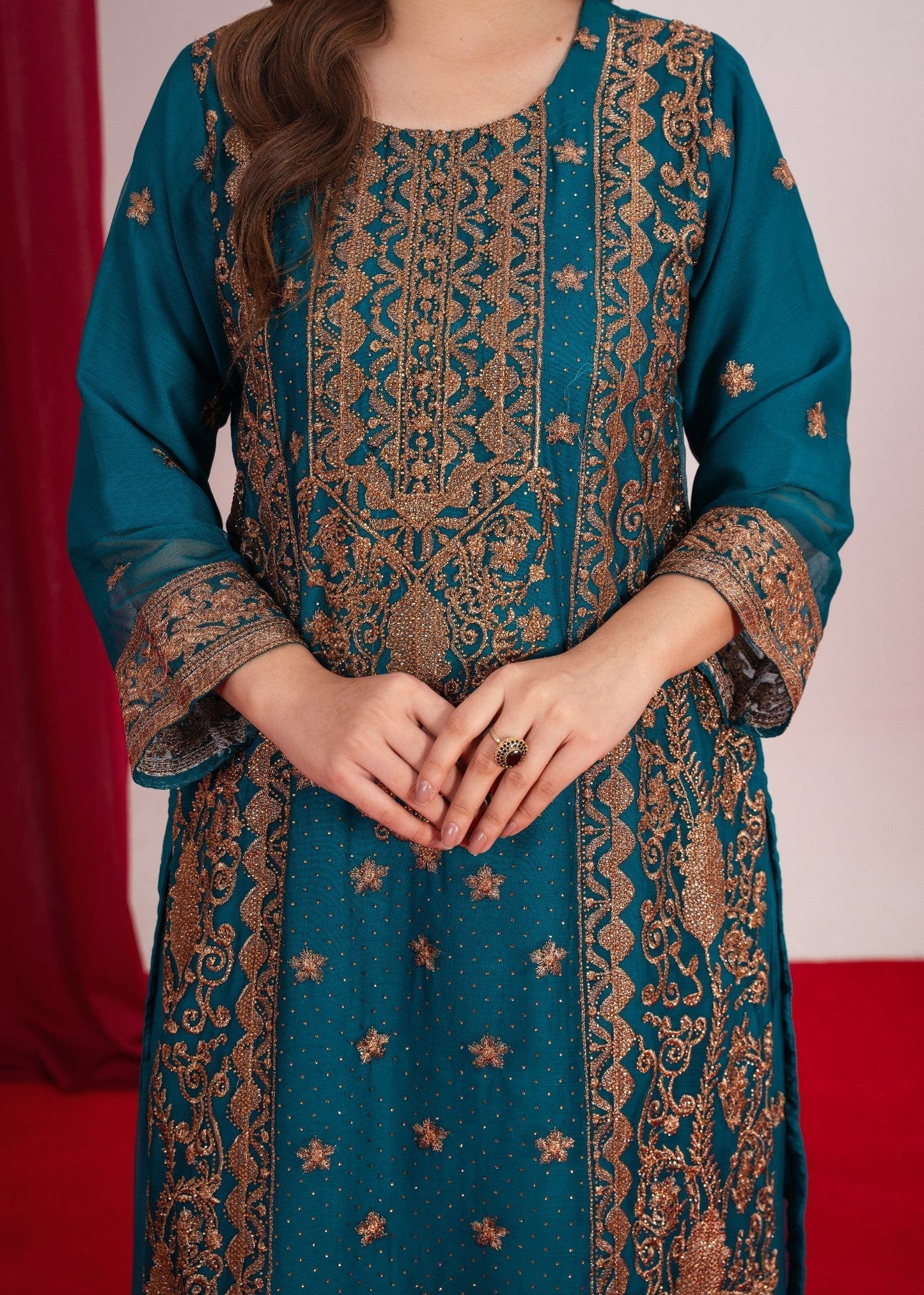 Koh Noor Teal by Riwaj Fashions