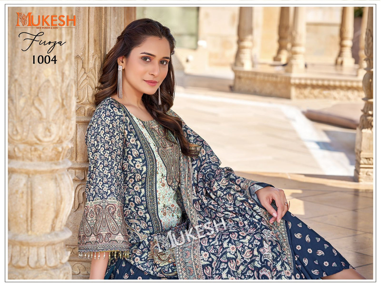 RUKSANA – Premium Mirror Work Sharara Set