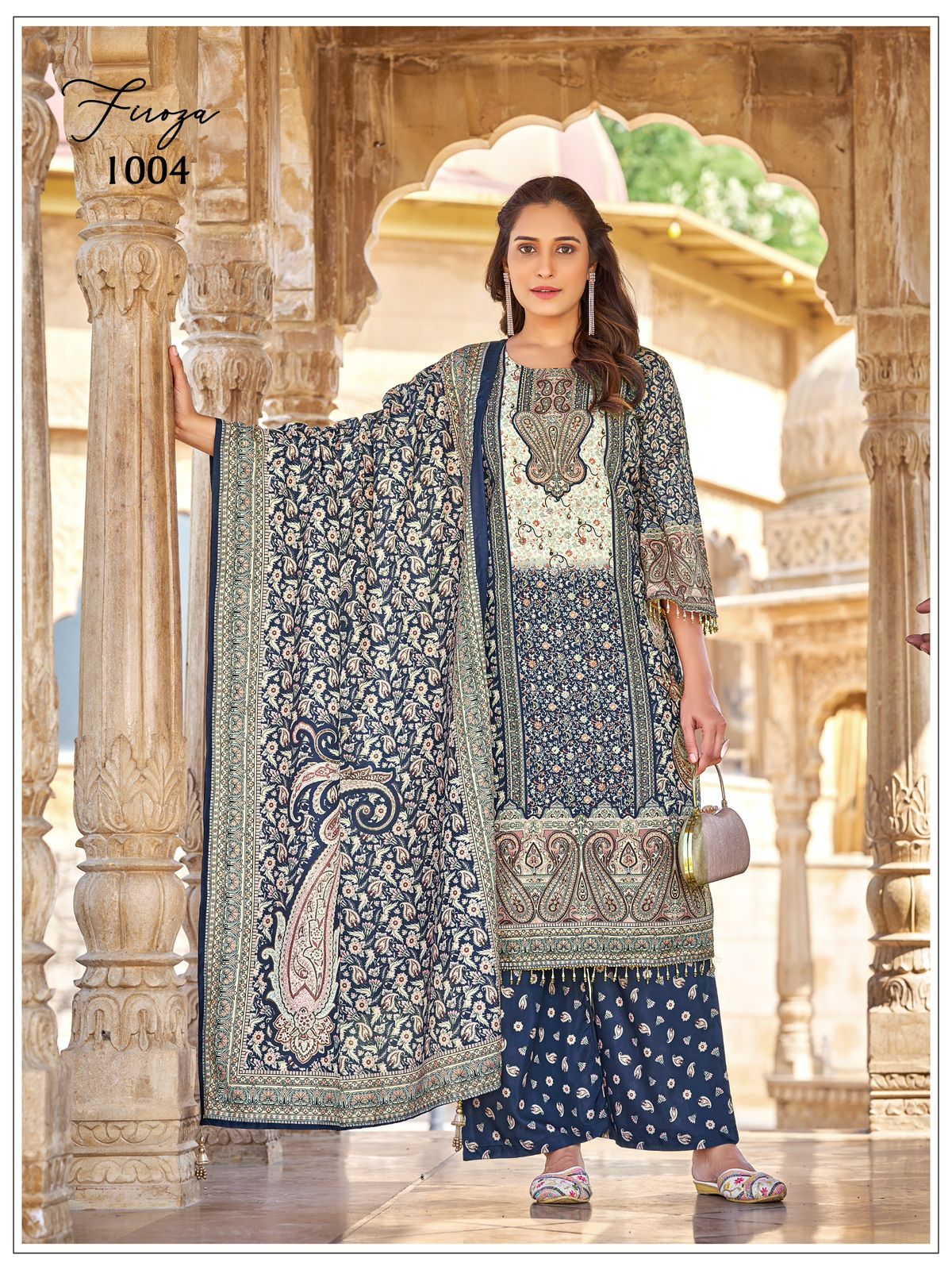 RUKSANA – Premium Mirror Work Sharara Set