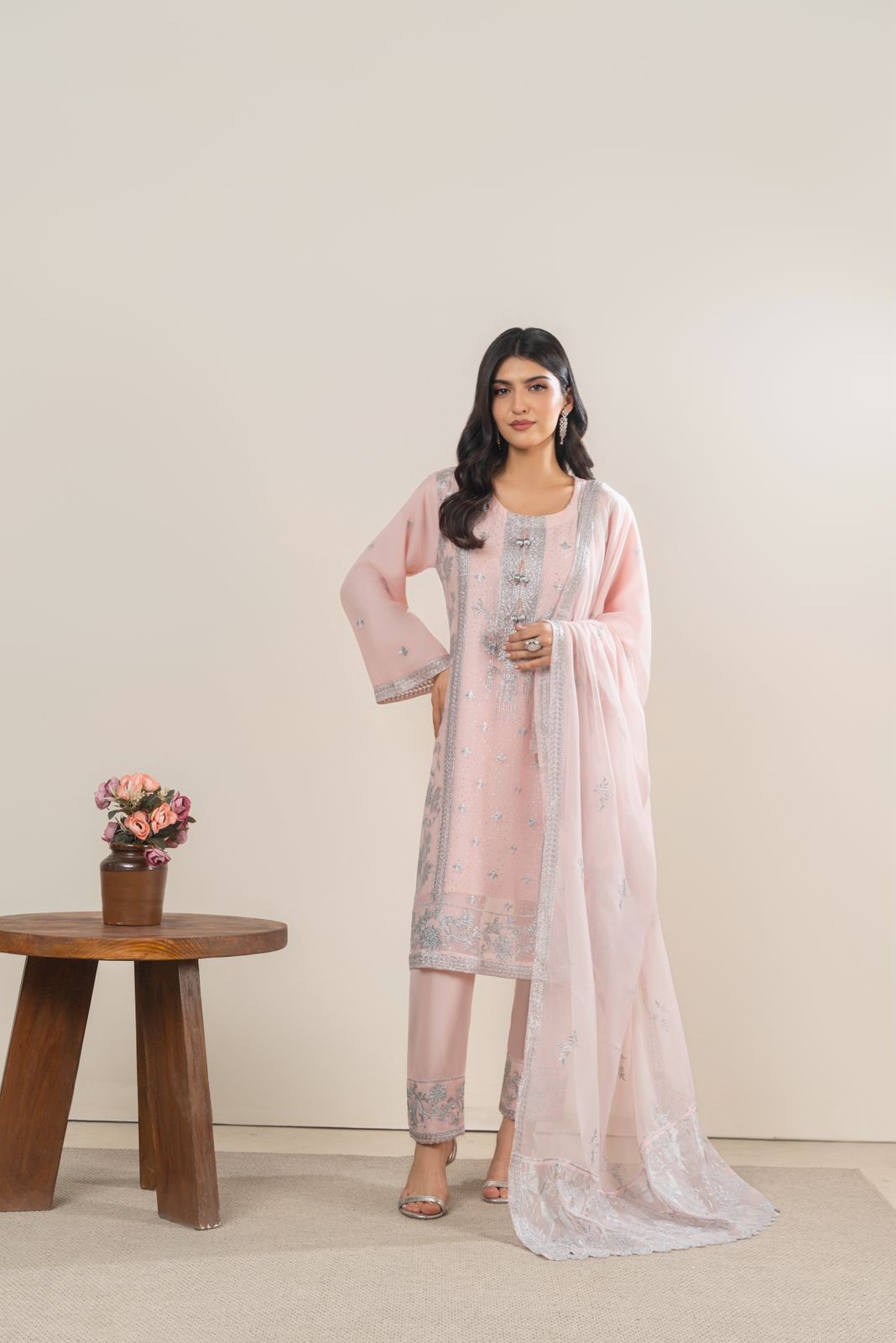 Heer Rani Baby Pink by Riwaj Fashions