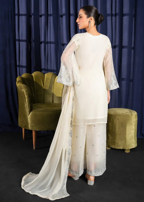 Sitara Luxury Chiffon White by Riwaj Fashions
