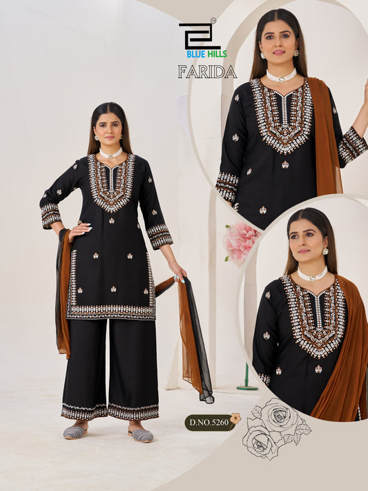Farida by Riwaj Fashions – 3 Piece Thread Work Set