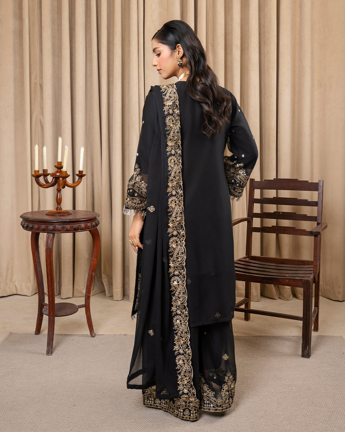Gulnaar Rust Elegance by Riwaj Fashions