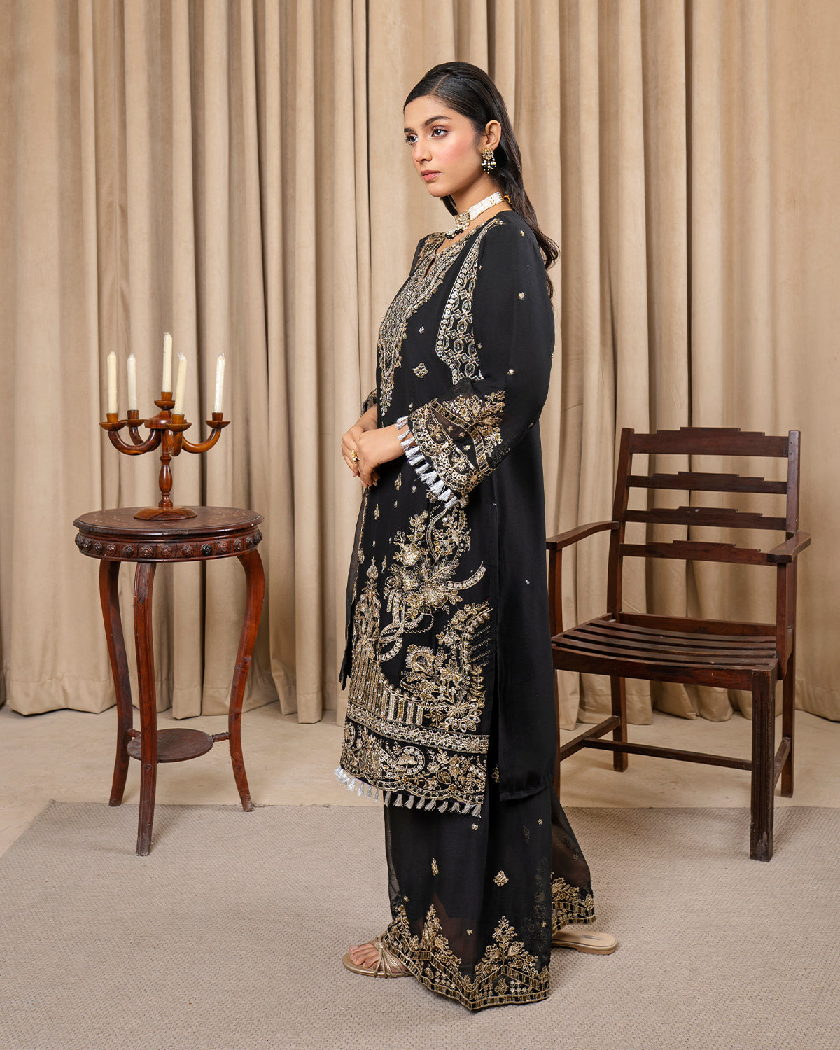 Gulnaar Rust Elegance by Riwaj Fashions