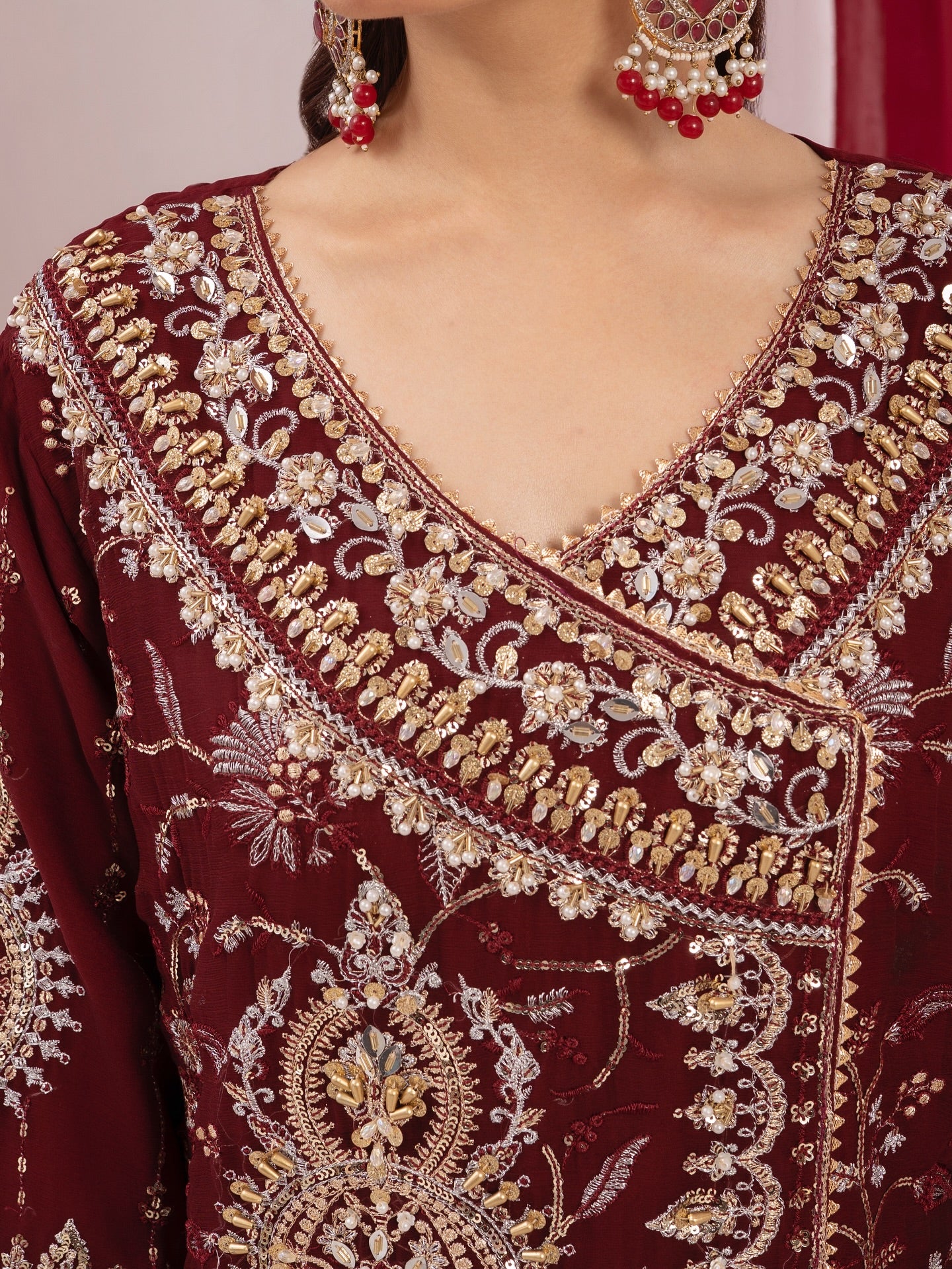Sitara-e-Husn Maroon by Riwaj Fashions
