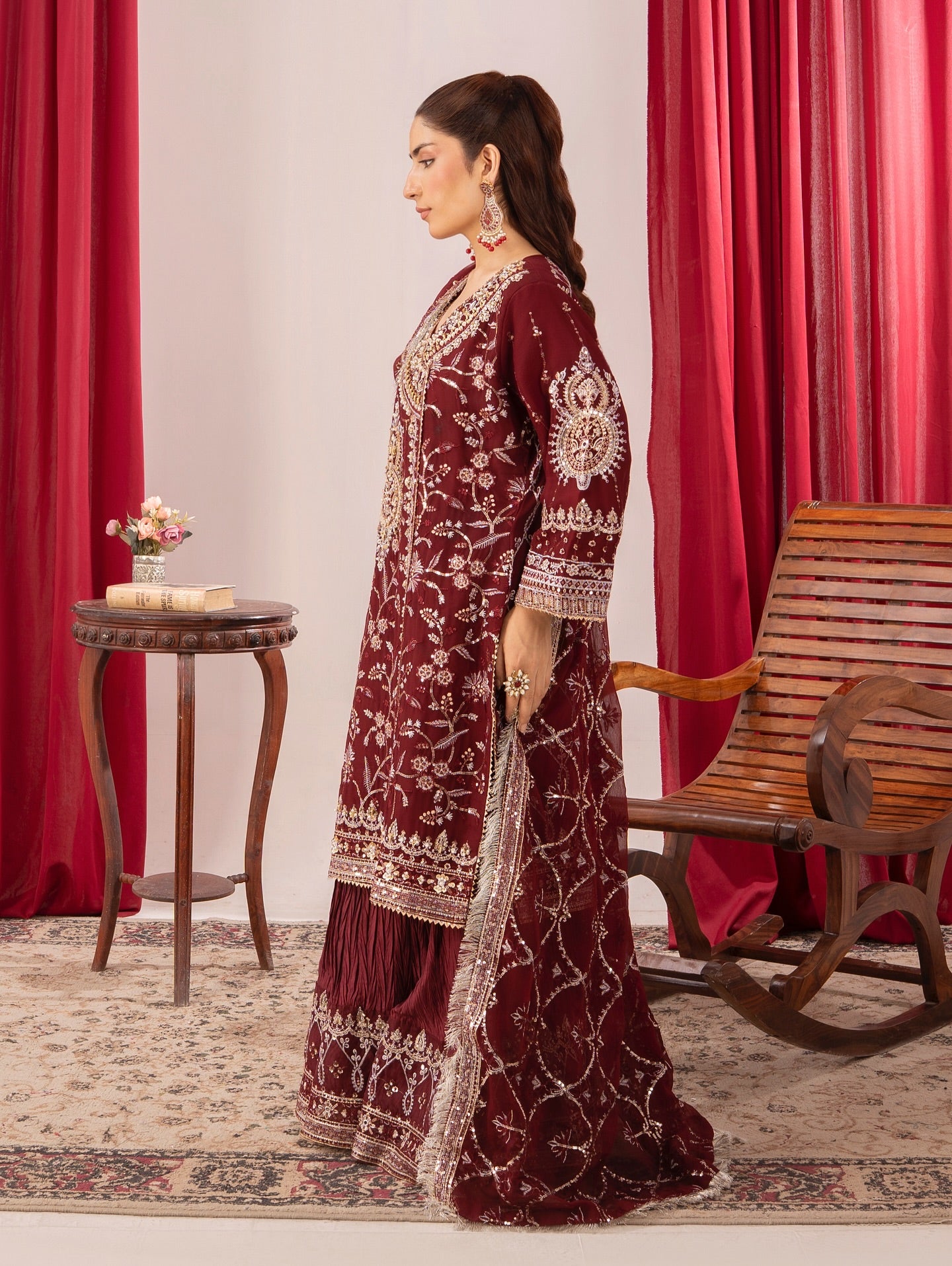 Sitara-e-Husn Maroon by Riwaj Fashions