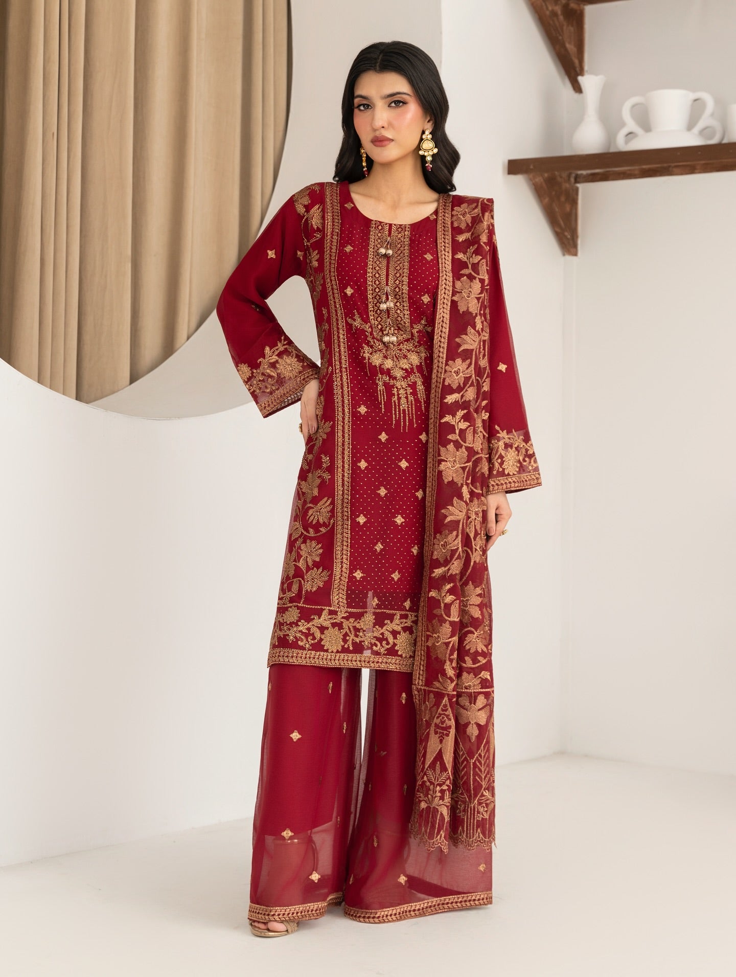 Heer Rani Maroon by Riwaj Fashions