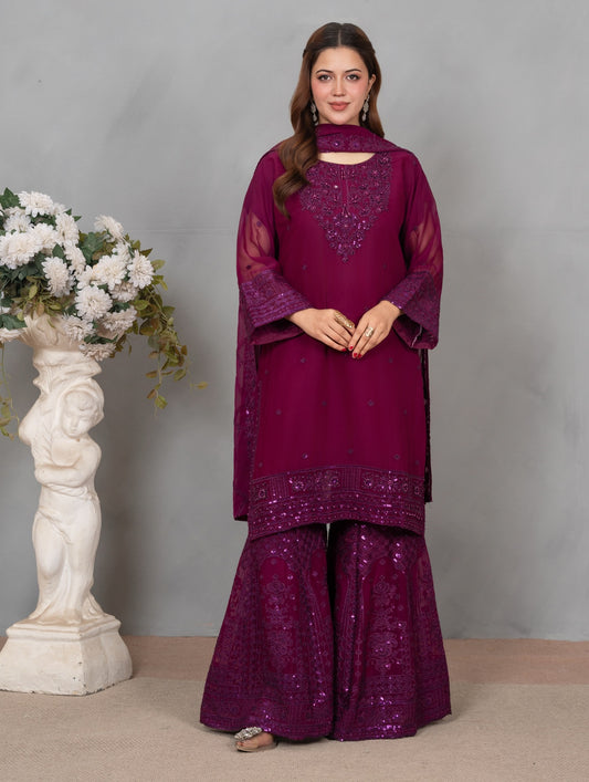 Husnara Noor Purple by Riwaj Fashions