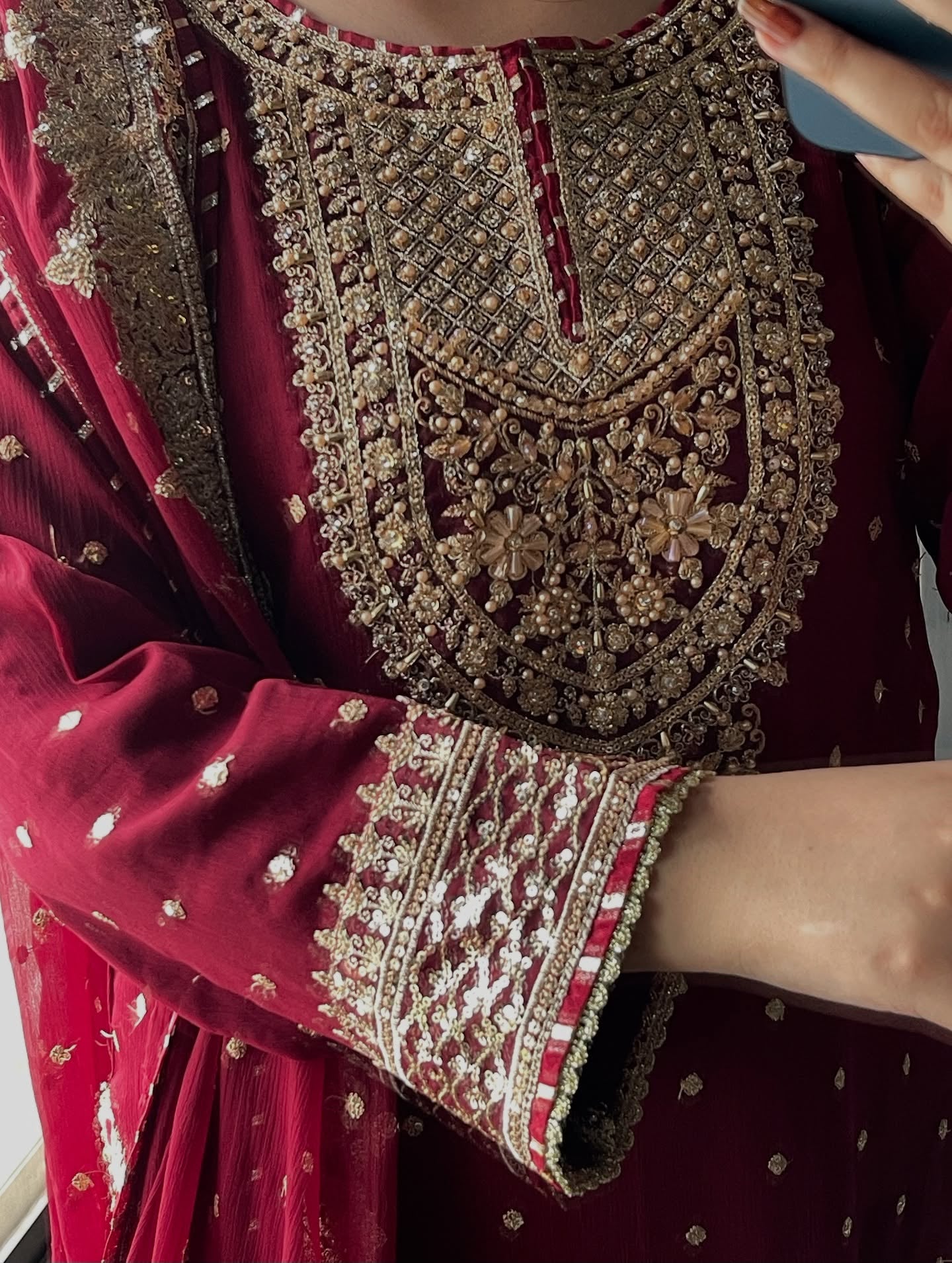 Zeenat-e-Mehfil Maroon by Riwaj Fashions