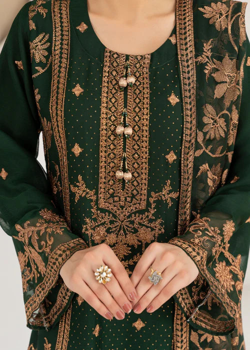 Heer Rani Bottle Green by Riwaj Fashions