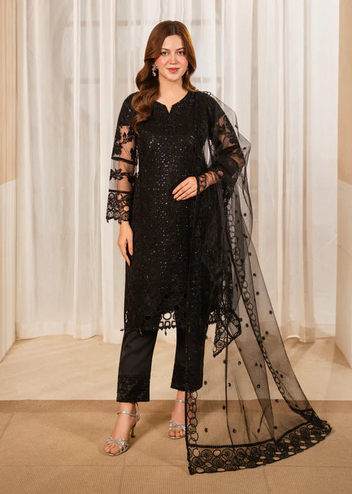 Aabroo Net Black by Riwaj Fashions