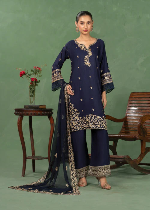 Sabaat Elegance Navy Blue by Riwaj Fashions