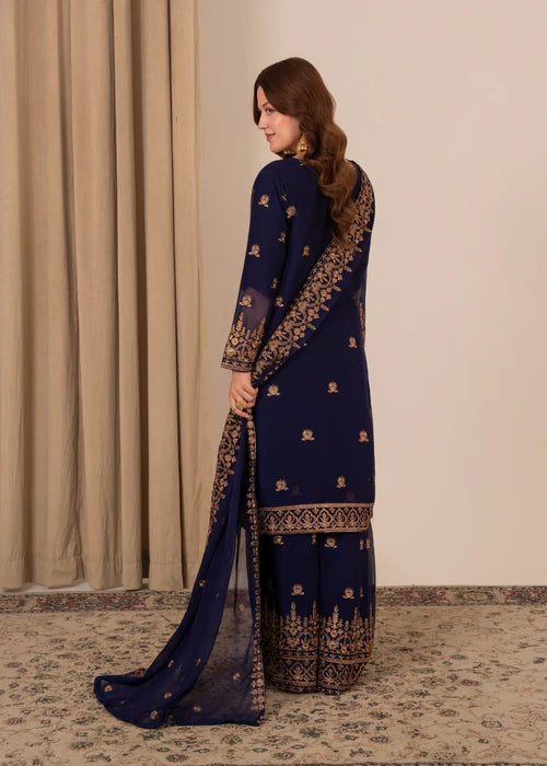 Mehr Sultan Navy Blue by Riwaj Fashions