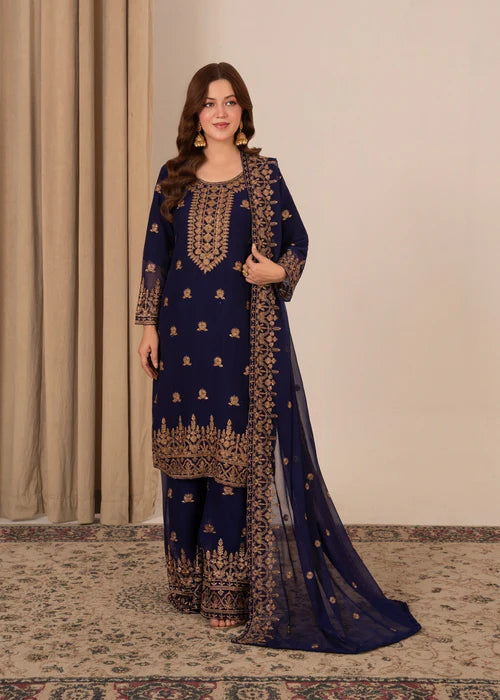 Mehr Sultan Navy Blue by Riwaj Fashions