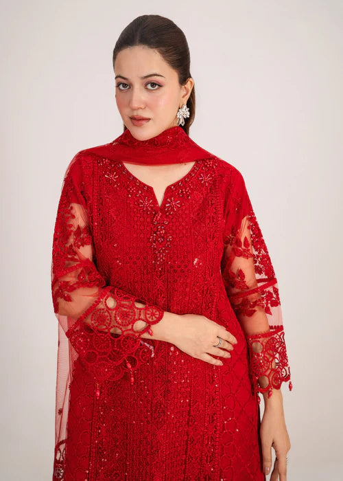 Aabroo Net Red by Riwaj Fashions